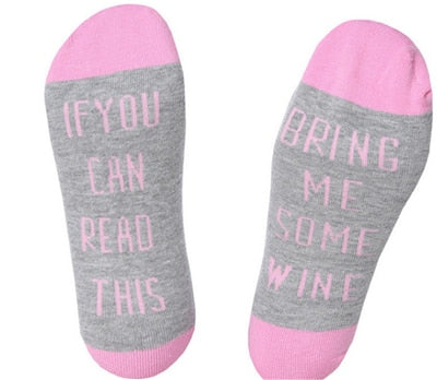 women wine socks